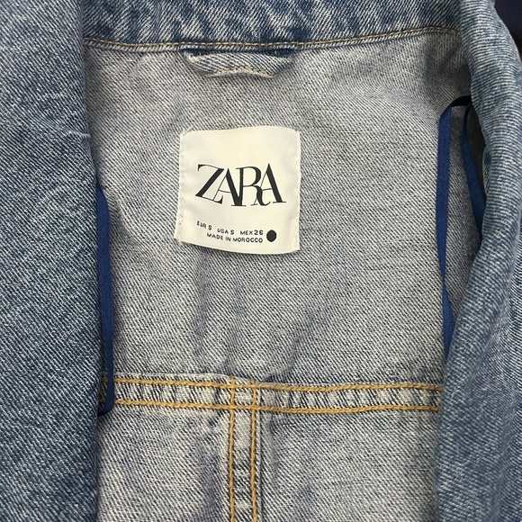 Zara Women's Blue Jean Jacket Oversize - Picture 2 of 10